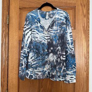 LIKE NEW Cubism Button Down Sweater